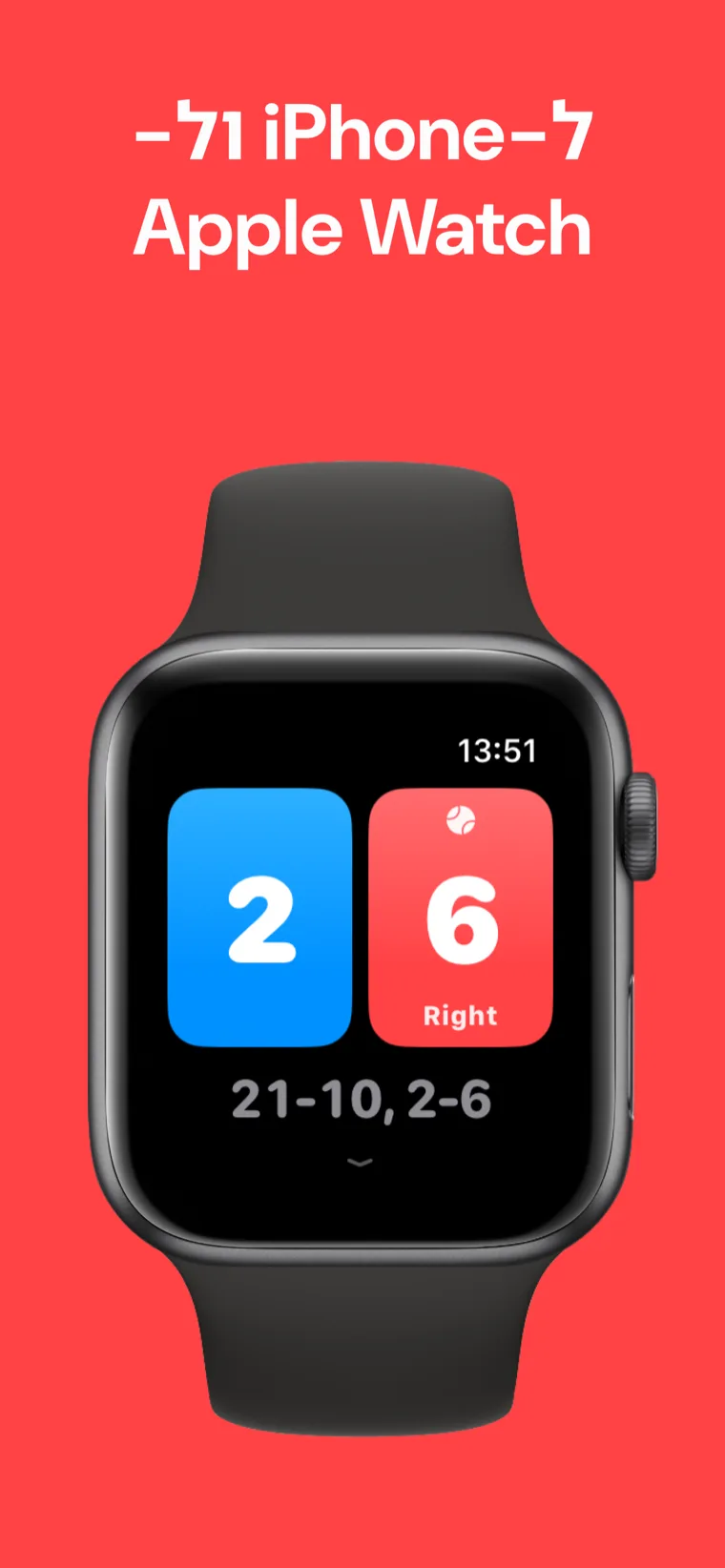 ל-iPhone ול-Apple Watch — בדמינטון תוצאה על iPhone ו-Apple Watch